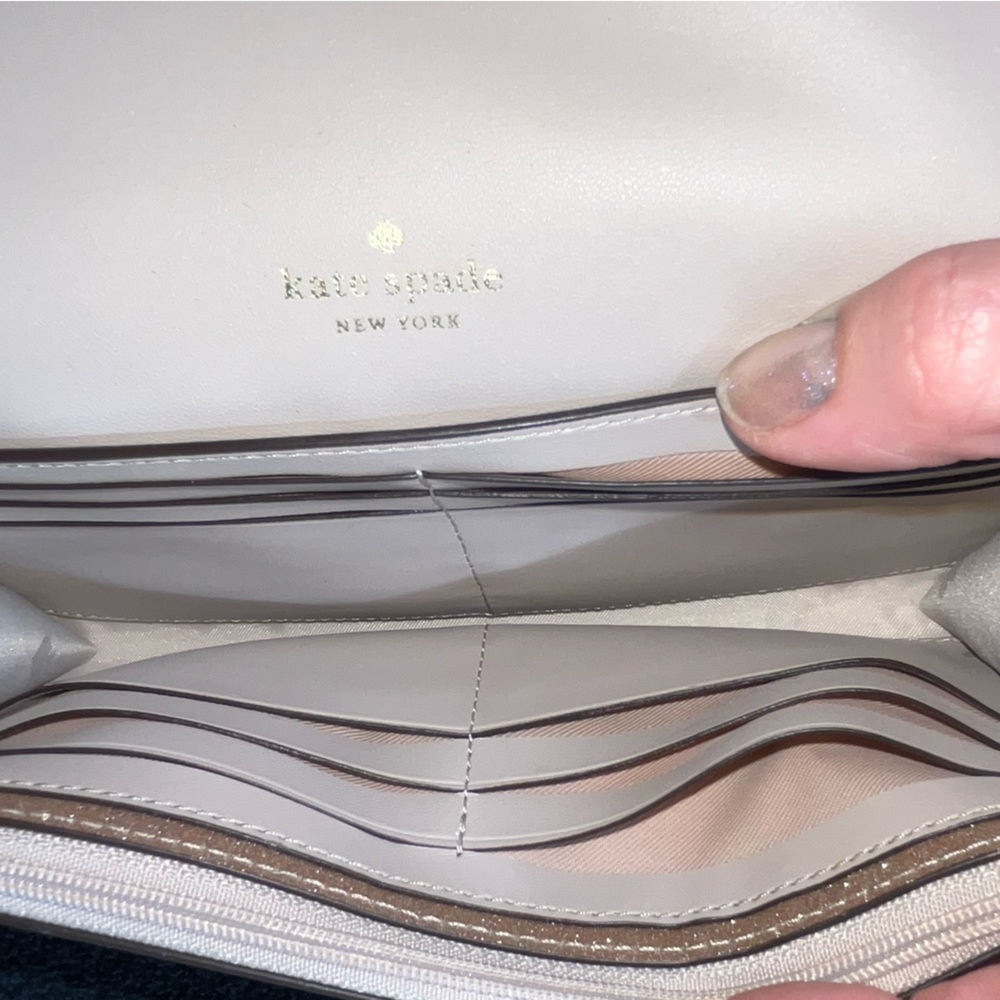 New Kate Spade Rose Gold Tinsel Medium Wristlet in Box - Picture 9 of 12